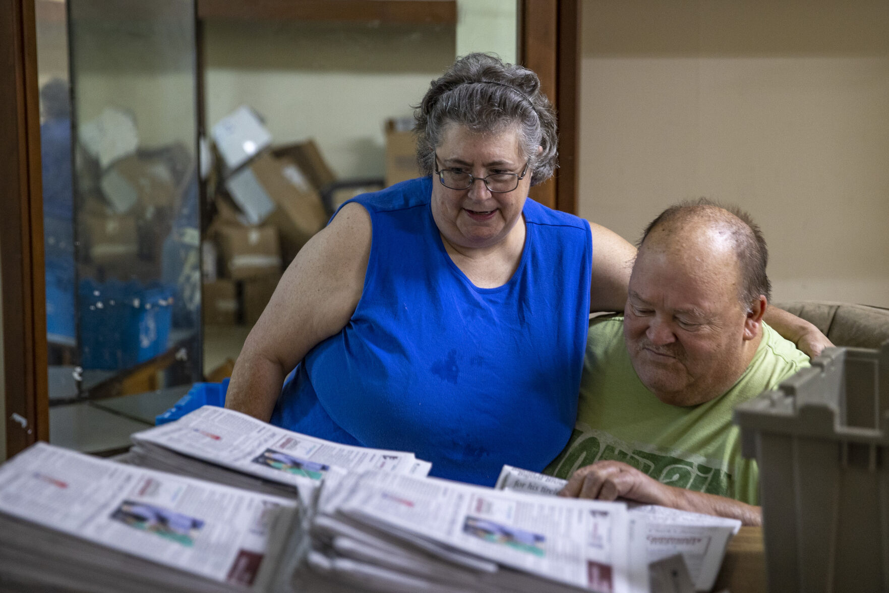 rolling newspapers.JPG